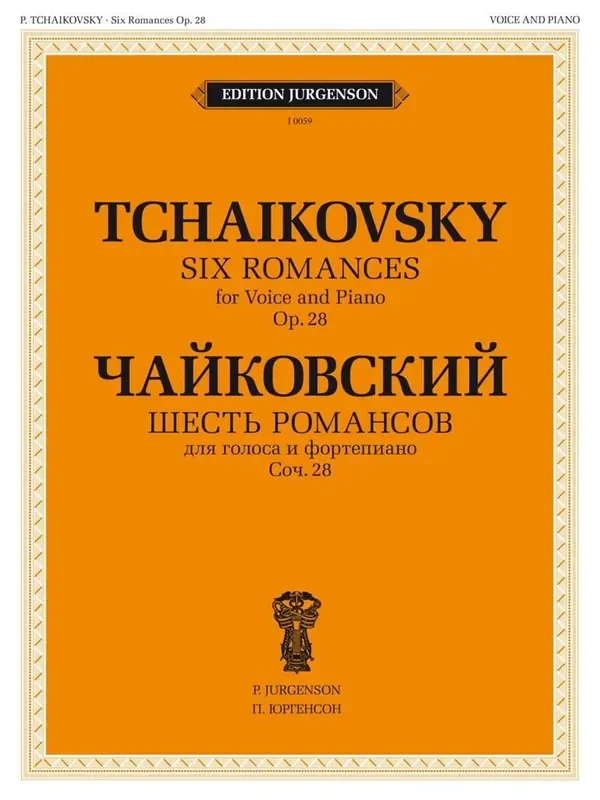 Pyotr Ilyich Tchaikovsky Six Romances, Op. 28 Gesang mit Klavier