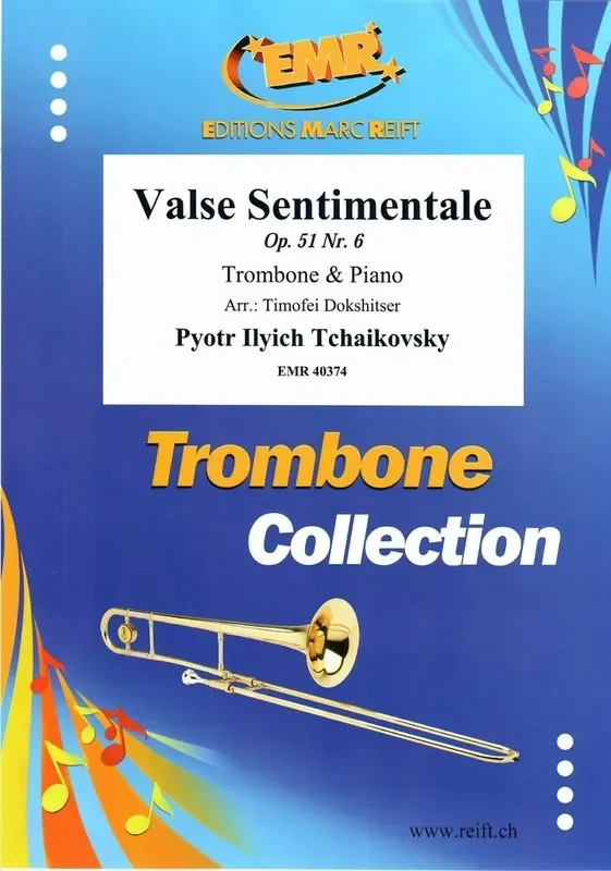 Pyotr Ilyich Tchaikovsky Valse Sentimentale Posaune mit Begleitung