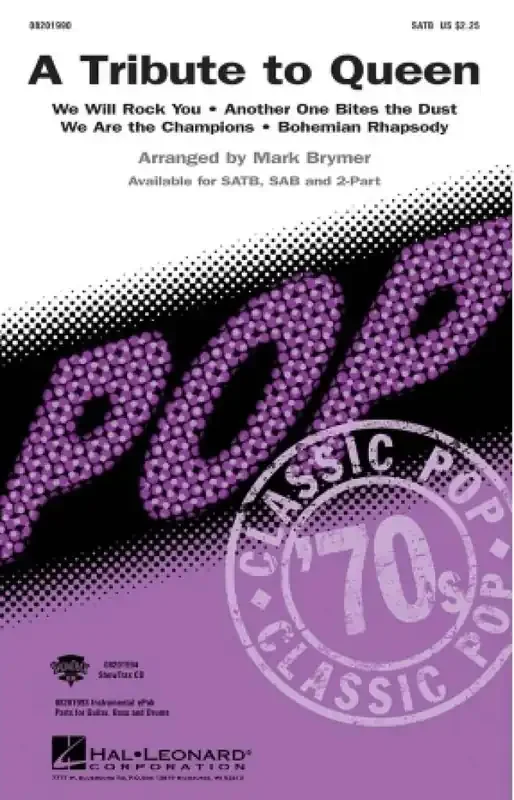 Queen A Tribute to Queen (Medley) Gemischter Chor mit Klavier/Orgel