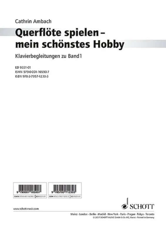 Querflöte Spielen – Mein Schönstes Hobby Band 1 Flöte mit Begleitung