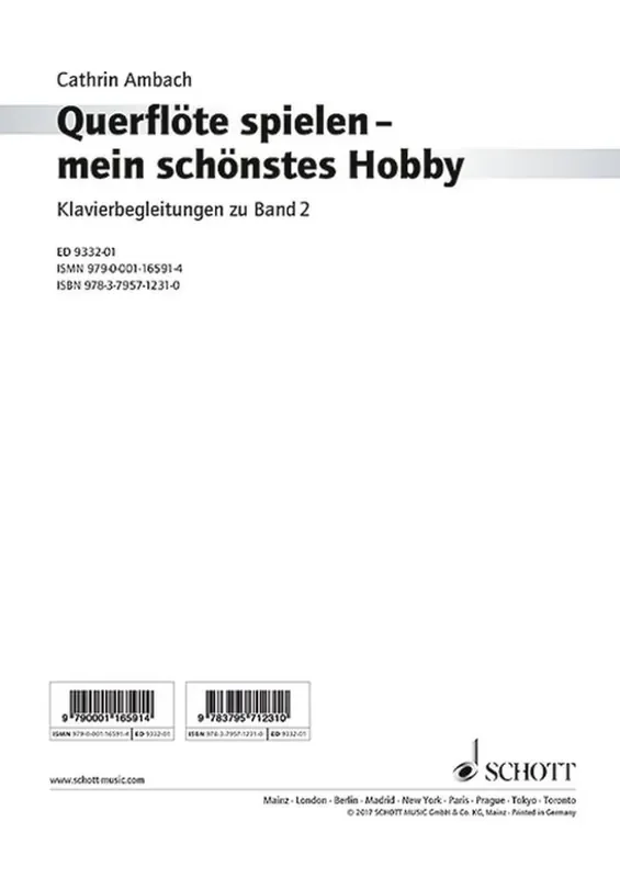 Querflöte Spielen – Mein Schönstes Hobby Band 2 Flöte mit Begleitung