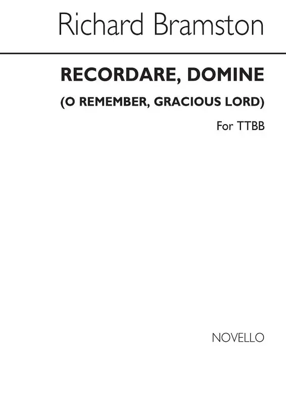 R. Bramston Domine (O Remember Gracious Lord) Ttbb Männerchor mit Begleitung