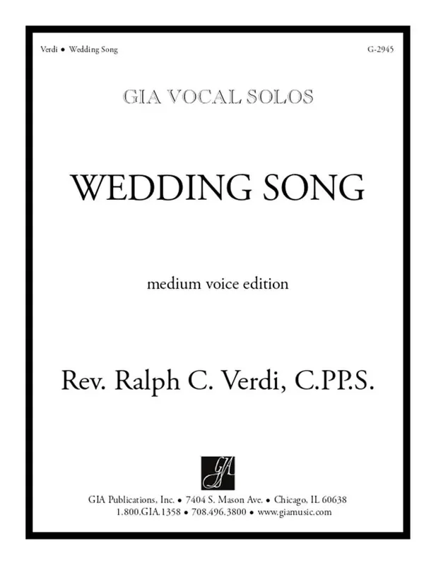Ralph C. Verdi Wedding Song Gemischter Chor mit Klavier/Orgel