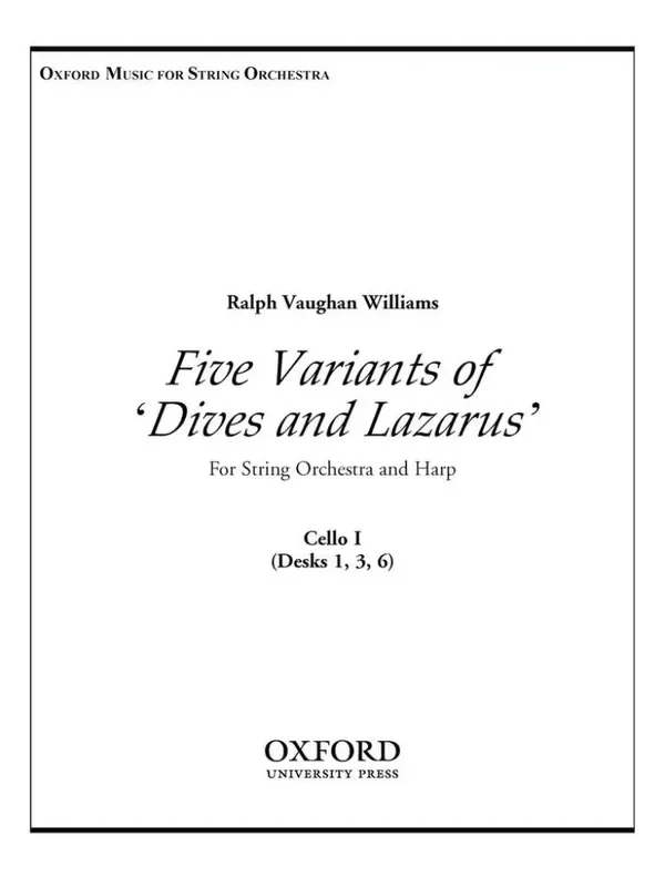 Ralph Vaughan Williams Five Variants On ‘Dives And Lazarus‘ Streichensemble