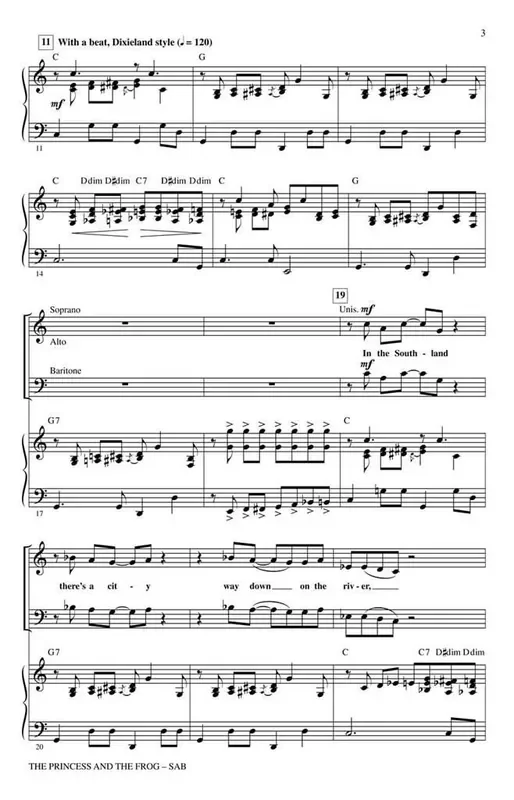 Randy Newman The Princess and the Frog (Arr. Mac Huff) Gemischter Chor mit Klavier/Orgel