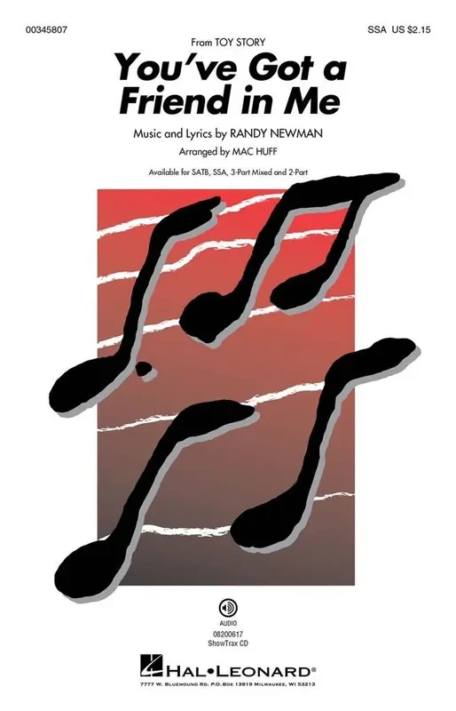 Randy Newman You‘ve Got a Friend in Me (Arr. Mac Huff) Frauenchor mit Begleitung