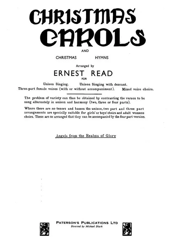 Read Angels From The Realms Of Glory Gemischter Chor mit Begleitung