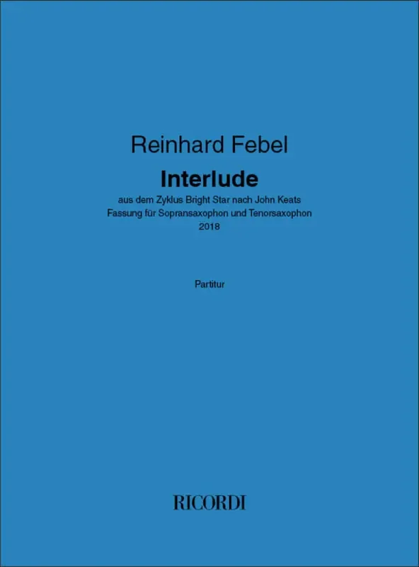 Reinhard Febel Interlude Saxophon Duett