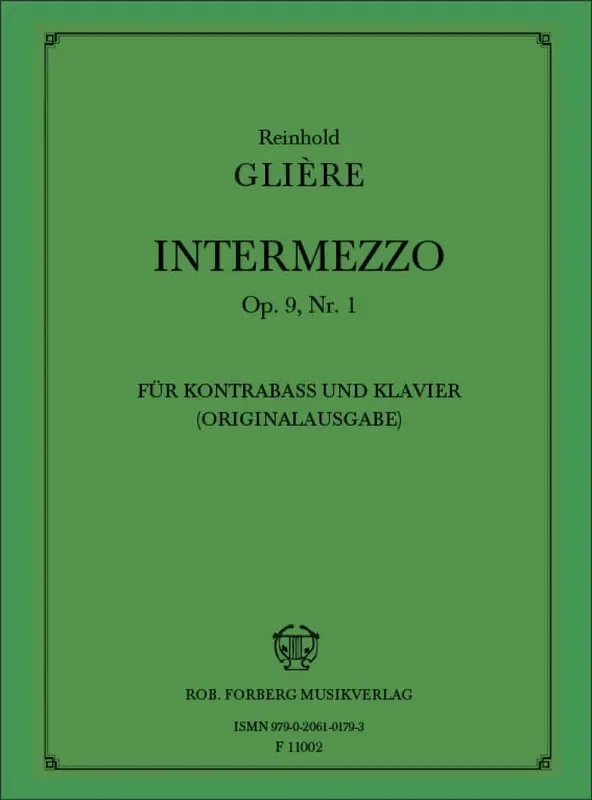 Reinhold Glière Intermezzo, op. 9,1 Kontrabass mit Begleitung