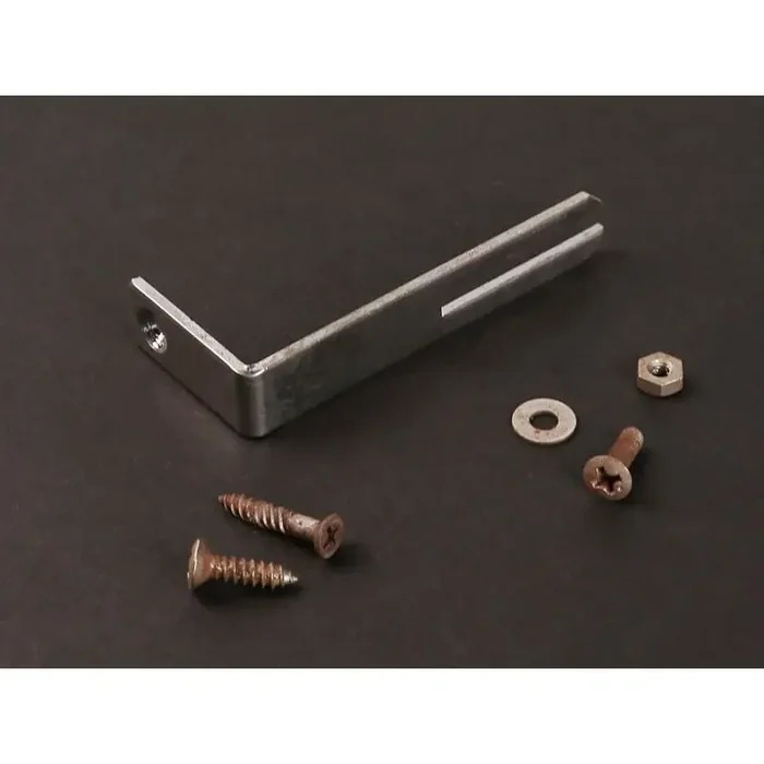 Relic Series pickguard bracket, with mounting material, for LP-model, chrome relic