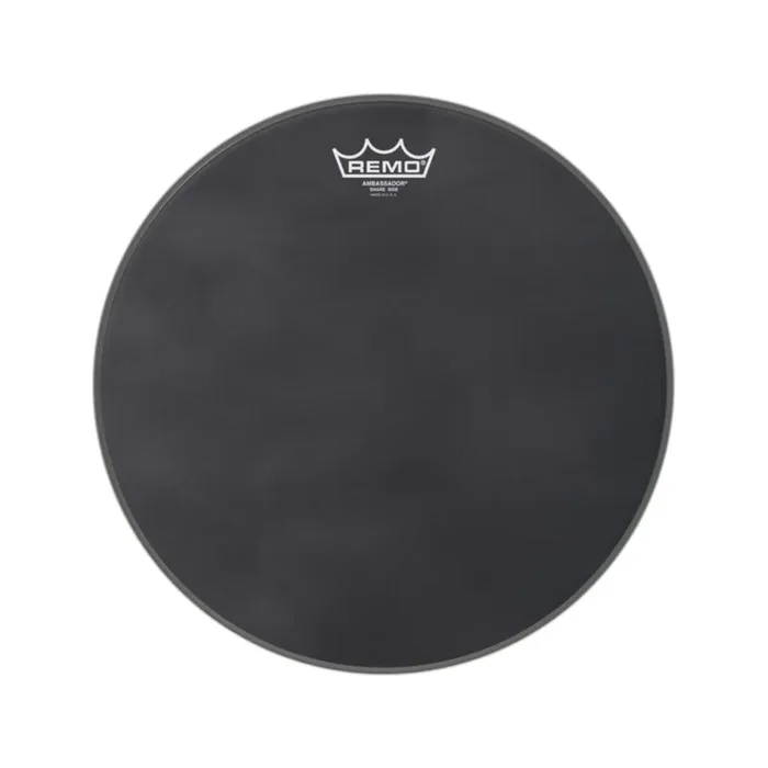 Remo 14″ Ambassador Black Suede Reso