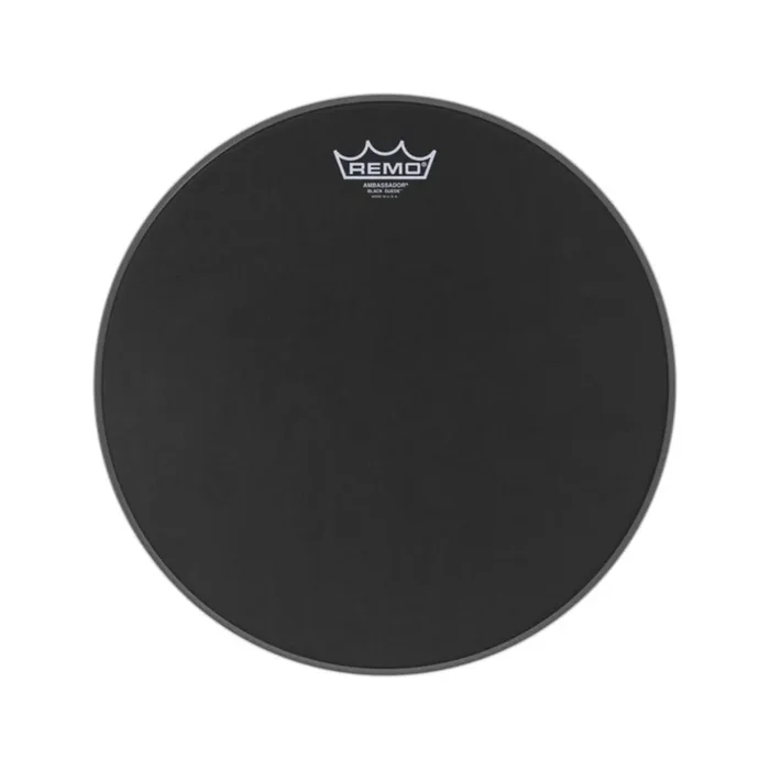 Remo 15″ Ambassador Black Suede
