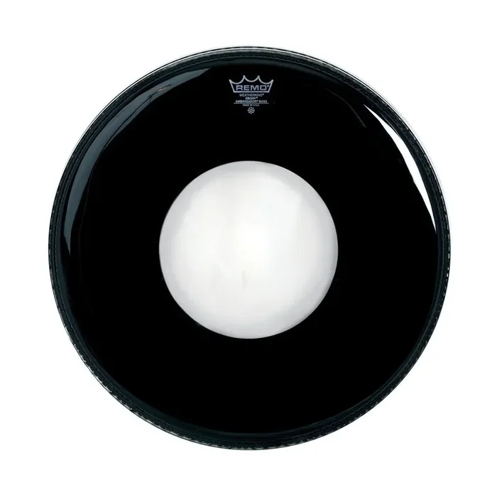 Remo 22″ Ambassador Ebony air hole