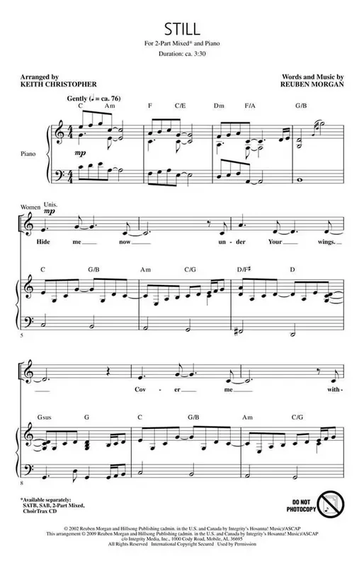 Reuben Morgan Still (Arr. Keith Christopher) Frauenchor mit Begleitung