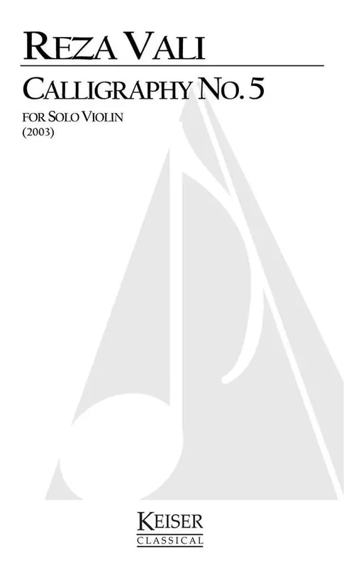 Reza Vali Calligraphy No. 5 Violine Solo