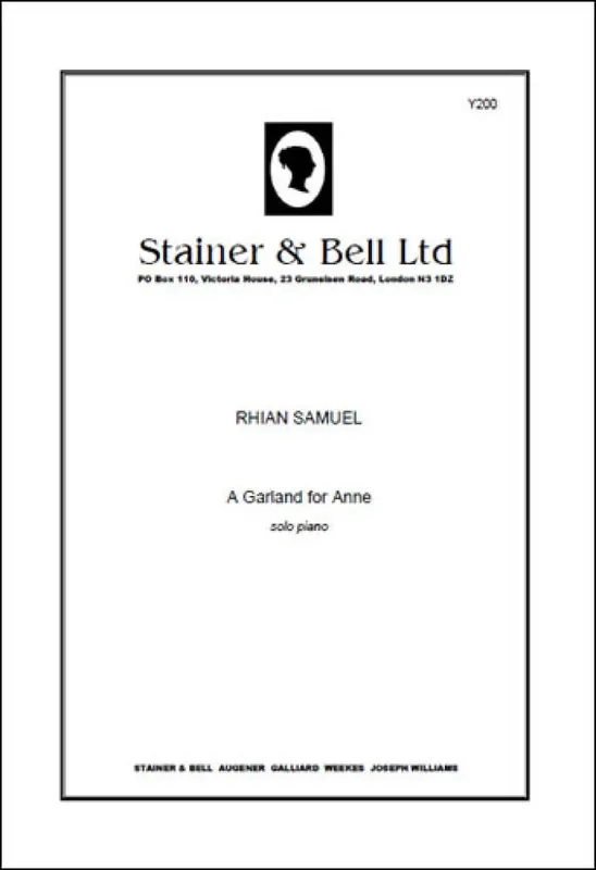 Rhian Samuel A Garland For Anne Klavier Solo