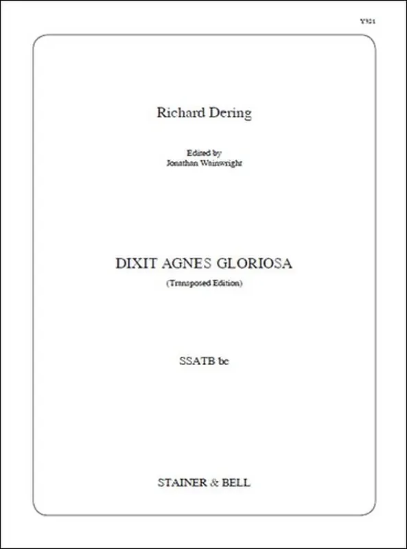 Richard Dering Dixit Agnes gloriosa Gemischter Chor mit Begleitung