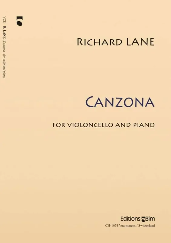 Richard Lane Canzona Cello mit Begleitung