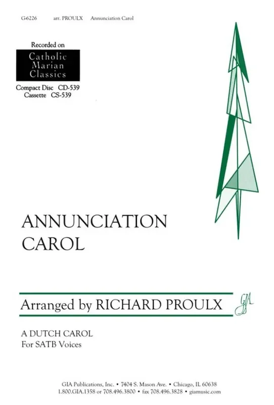 Richard Proulx Annunciation Carol Gemischter Chor mit Klavier/Orgel