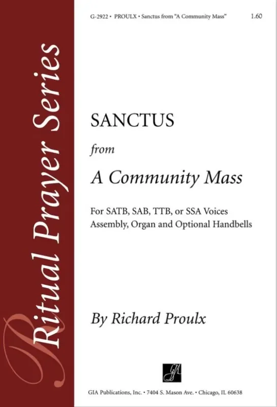 Richard Proulx Sanctus from Community Mass Gemischter Chor mit Begleitung