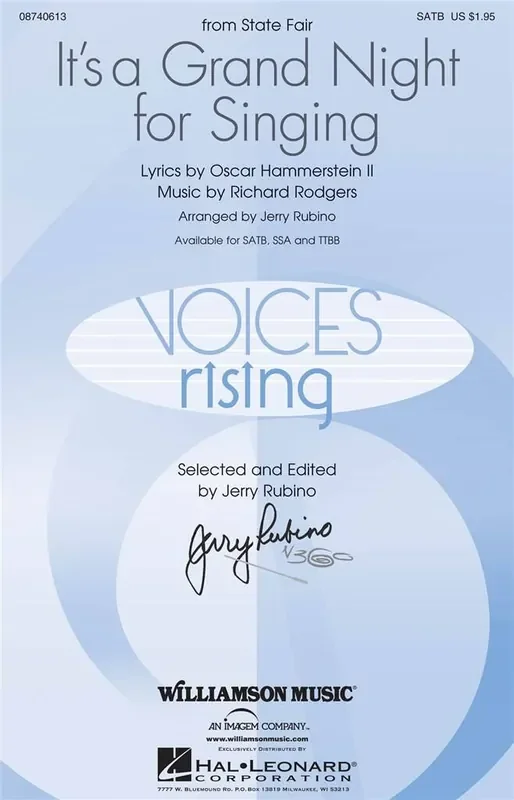 Richard Rodgers It‘s a Grand Night for Singing (Arr. Jerry Rubino) Gemischter Chor mit Begleitung