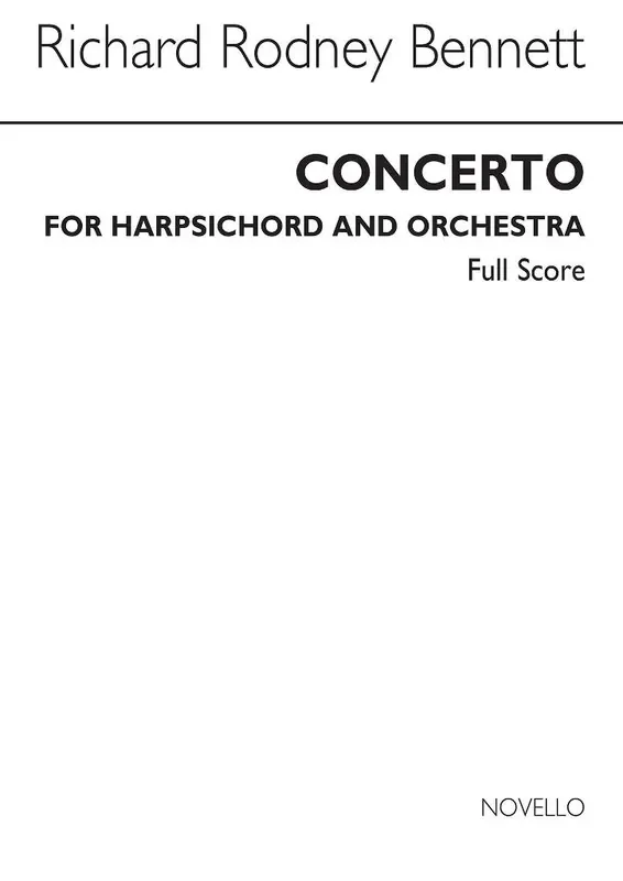 Richard Rodney Bennett Concerto For Harpsichord Orchester