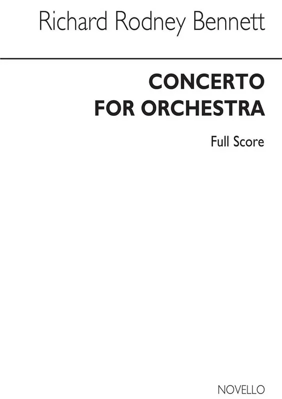 Richard Rodney Bennett Concerto For Orchestra Orchester