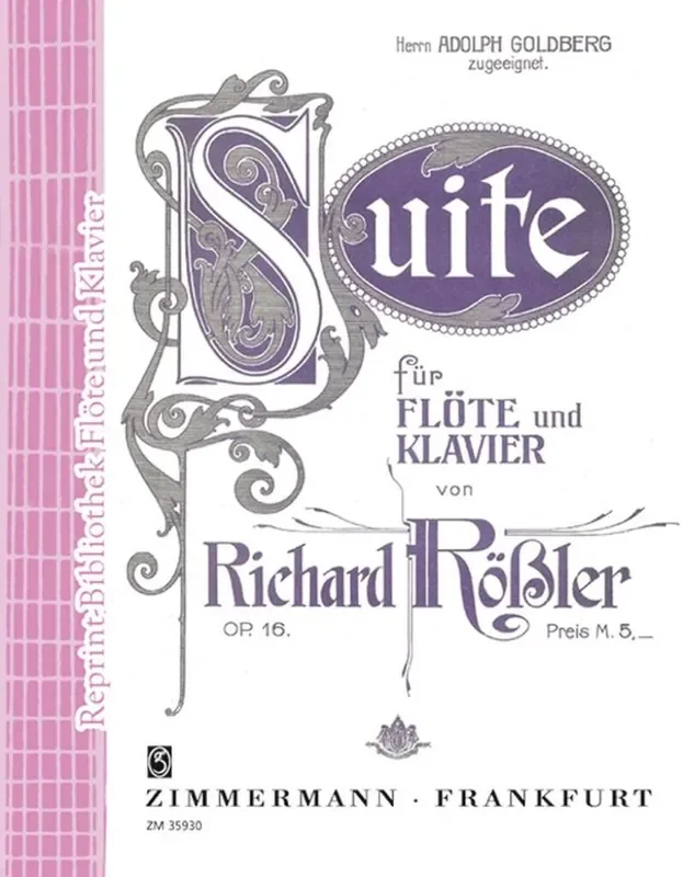 Richard Rössler Suite op. 16 Flöte mit Begleitung