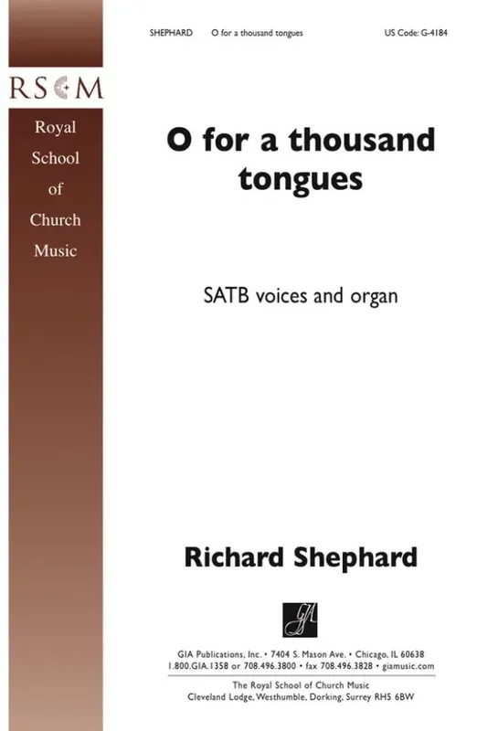 Richard Shephard O for a Thousand Tongues to Sing Gemischter Chor mit Begleitung