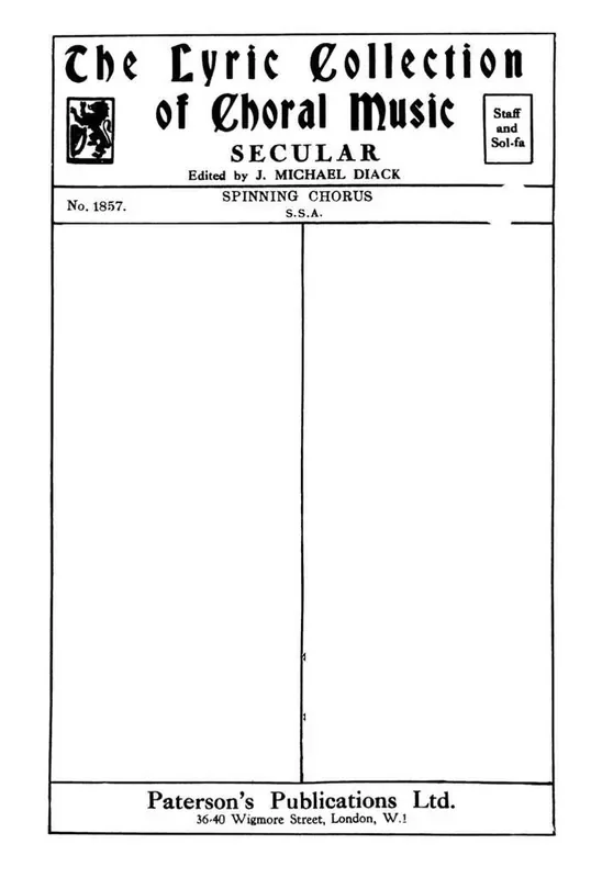 Richard Wagner Spinning Chorus Frauenchor mit Begleitung