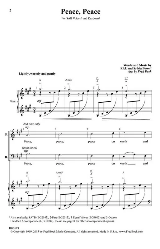 Rick Powell Peace, Peace (Arr. Fred Bock) Kammerorchester