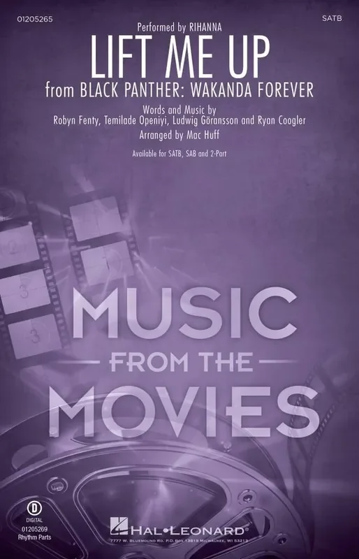 Rihanna Lift Me Up (Arr. Mac Huff) Gemischter Chor mit Begleitung