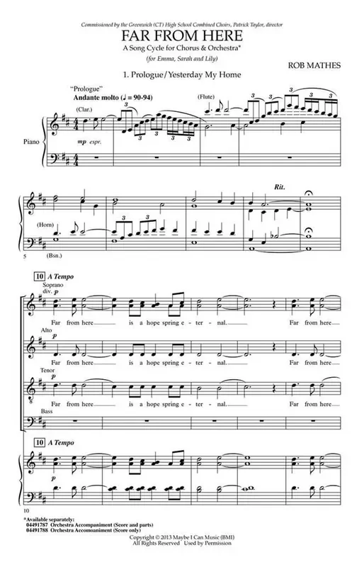 Rob Mathes Far from Here Gemischter Chor mit Begleitung