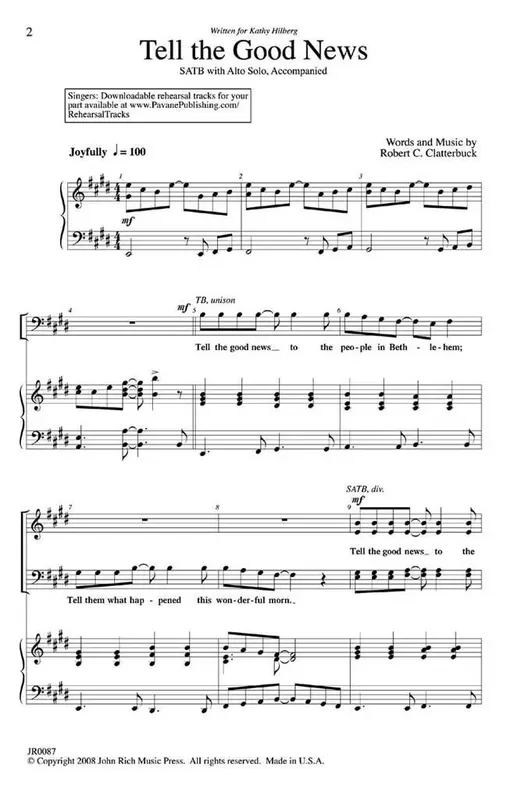 Robert C. Clatterbuck Tell the Good News Gemischter Chor mit Begleitung