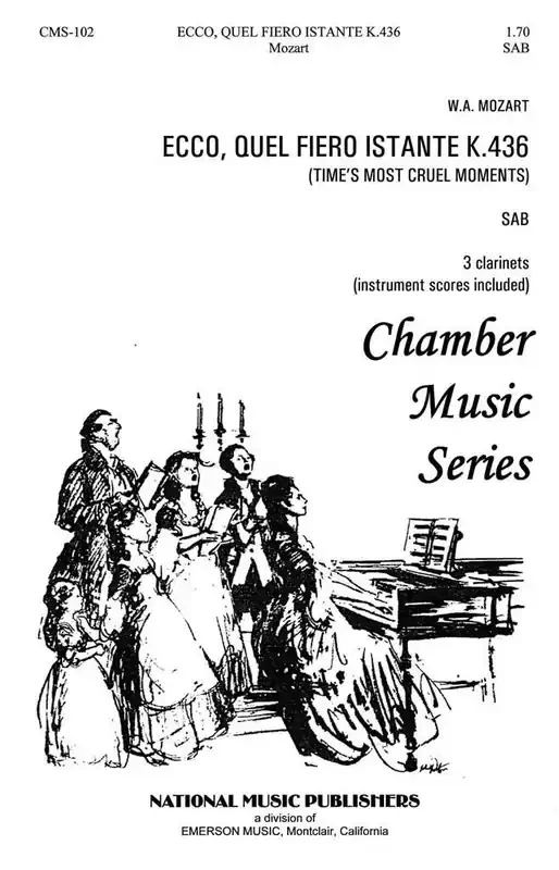 Robert Carl Ecco Quel Fiero Inante Time‘S Mo Cruel Moments Gemischter Chor mit Begleitung