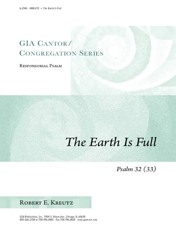 Robert E. Kreutz The Earth Is Full Psalm 32(33) Gesang Solo