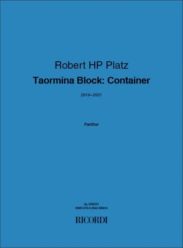 Robert HP Platz Taormina Block Container Kammerensemble