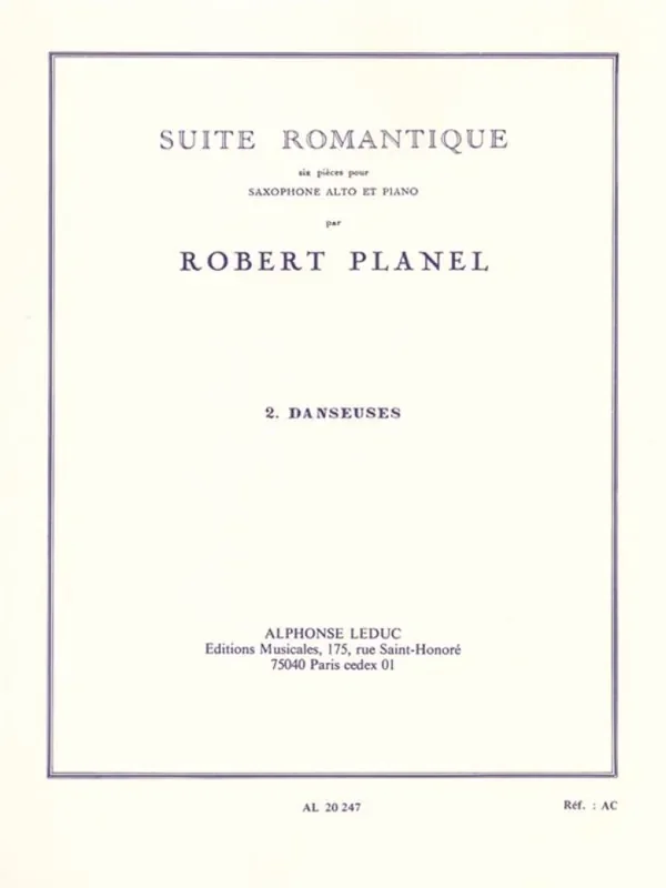 Robert Planel Suite Romantique No.2 Danseuses Altsaxophon mit Begleitung