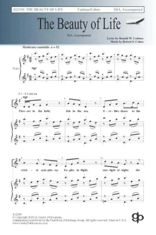 Robert S. Cohen The Beauty of Life Frauenchor mit Begleitung