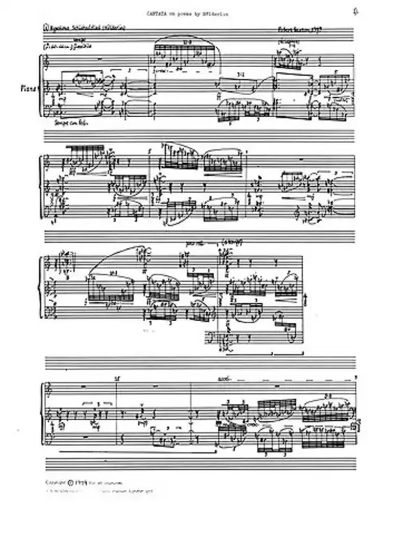 Robert Saxton Cantata On Poems Of Holderlin Männerchor mit Klavier/Orgel