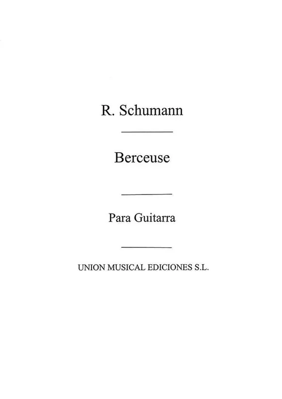 Robert Schumann Berceuse Gitarre Solo