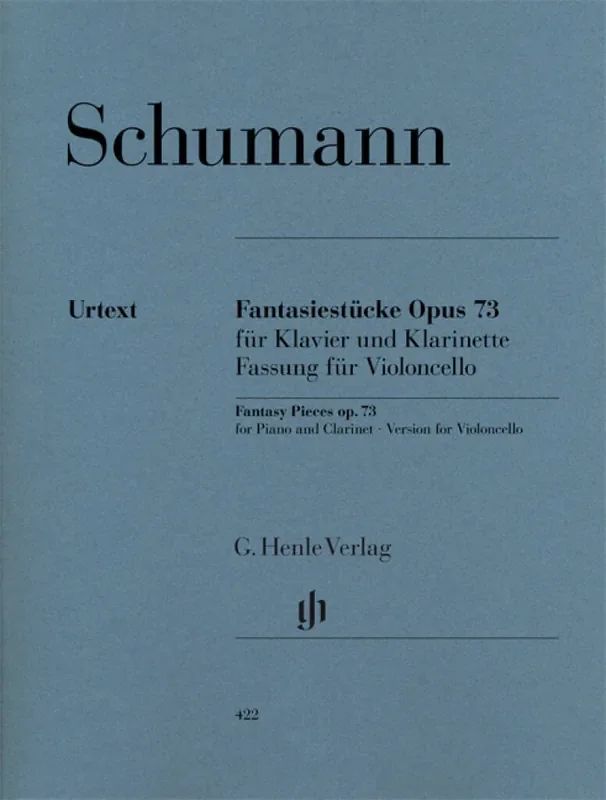 Robert Schumann Fantasy Pieces For Piano And Clarinet Op.73 Cello mit Begleitung