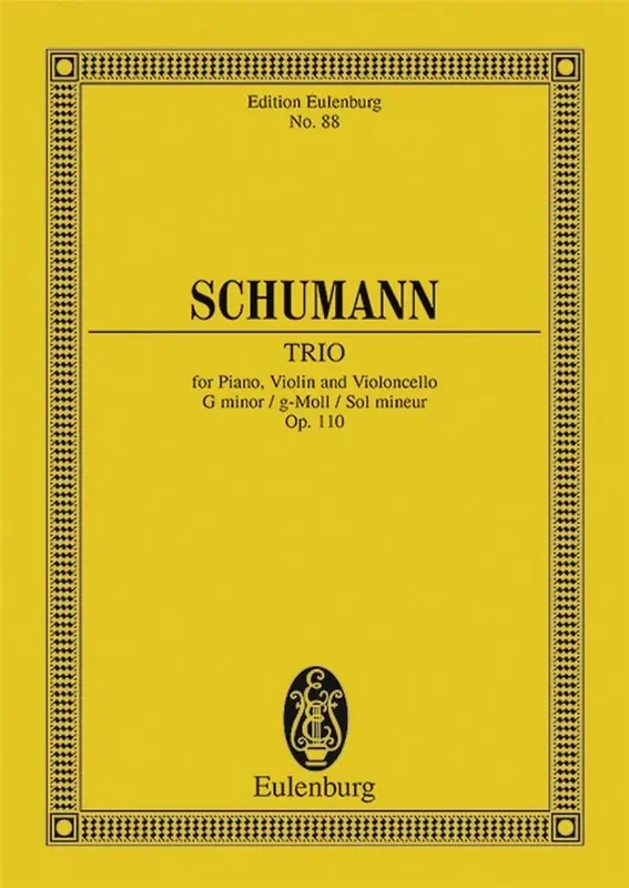 Robert Schumann Piano Trio In G Minor Op. 110 Klaviertrio