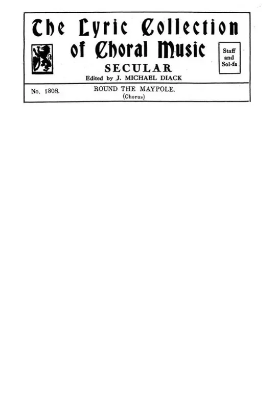 Robert Schumann Round The Maypole Frauenchor mit Begleitung