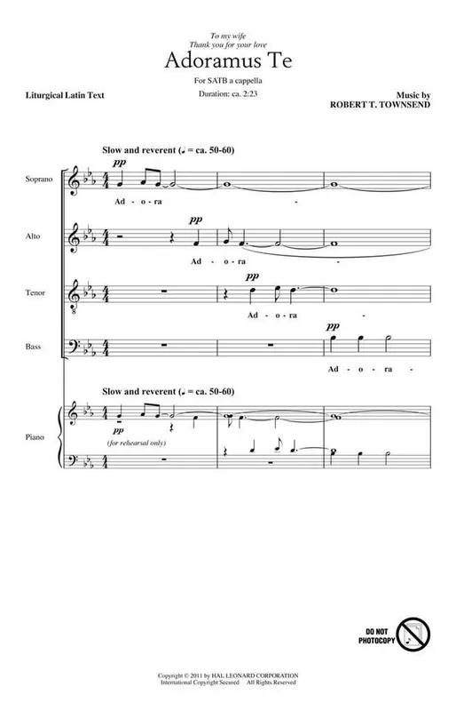 Robert T. Townsend Adoramus Te Gemischter Chor A cappella