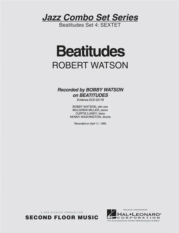Robert Watson Beatitudes Jazz Ensemble