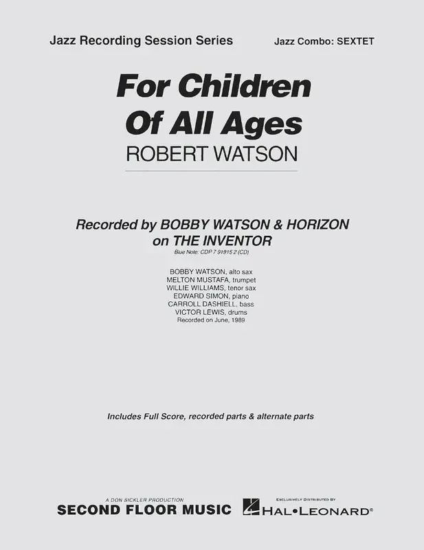 Robert Watson For Children Of All Ages Full Score Jazz Ensemble