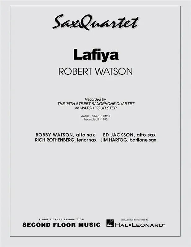 Robert Watson Lafiya Saxophon Ensemble