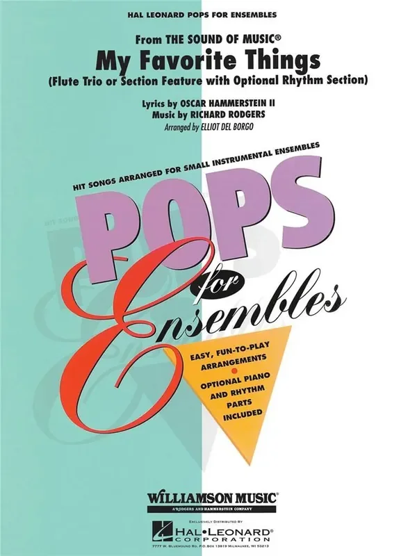 Rodgers and Hammerstein My Favorite Things (Arr. Elliot Del Borgo) Flöte Ensemble