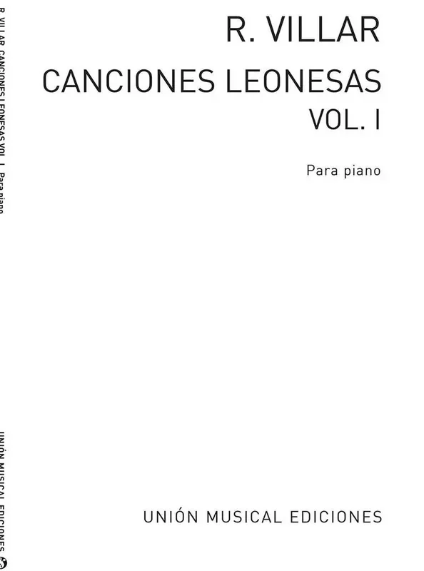 Rogelio Villar Canciones Leonesas Vol.1 Klavier Solo